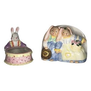 Bunny napkin holder and candy holder